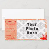 Merry KerstRed Thormsnowflake Feestdagenkaart (Voorkant / Achterkant)