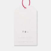 Merry Kerstreindeer Champaigne Gold Burgundy Cadeaulabel (Achterkant)