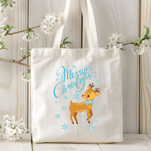 Merry Kerstreindeer Dog FEESTDAGEN Tote Bag