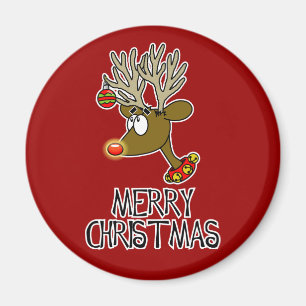 Merry Kerstreindeer Magnet