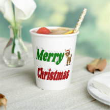 Merry Kerstreindeer roodgroene typografie