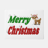 Merry Kerstreindeertypografie Deurmat (Voorkant)