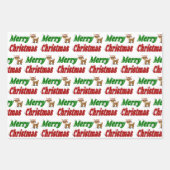 Merry Kerstreindeertypografie Inpakpapier Vel (Voorkant 2)