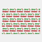 Merry Kerstreindeertypografie Inpakpapier Vel (Voorkant)