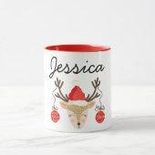 Merry Kerstrender Personalized Mugs Mok (Midden)