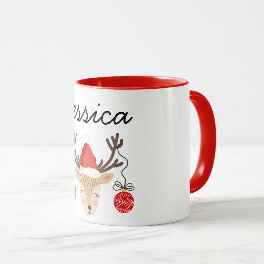 Merry Kerstrender Personalized Mugs Mok (Voorkant rechts)