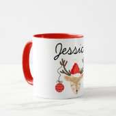 Merry Kerstrender Personalized Mugs Mok (Voorkant links)