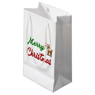 Merry KerstrenDER rood script Klein Cadeauzakje