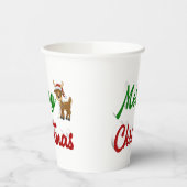 Merry KerstrenDER rood script Papieren Bekers (Links)