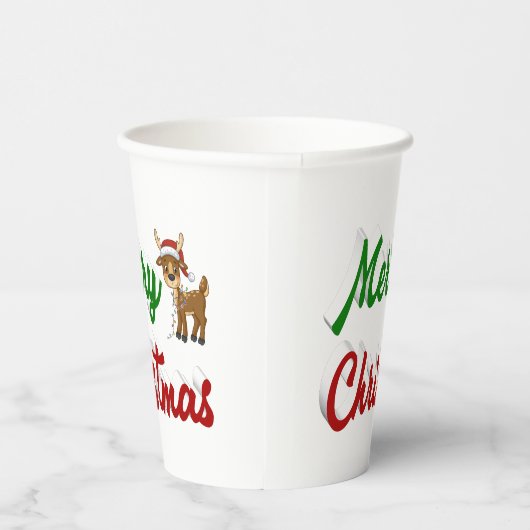 Merry KerstrenDER rood script Papieren Bekers (Rechts)
