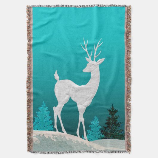 Merry kerstrendierprogramma  | blauwgroen deken (Voorkant Verticaal)