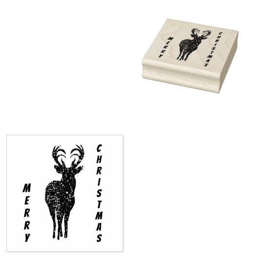 Merry Kerstrendierstempel Rubberstempel (Gestempeld)