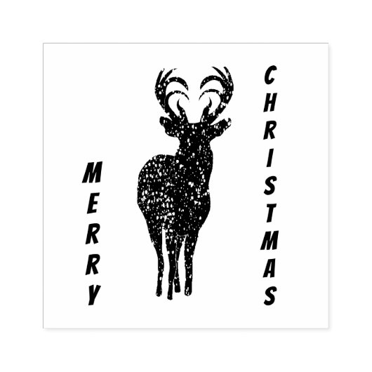 Merry Kerstrendierstempel Rubberstempel (Afrduk)