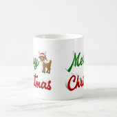 Merry Kerstrennier rood halve script Koffiemok (Center)