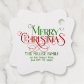 Merry Kerstrepografie Bedankjes Labels (Achterkant)