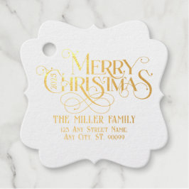 Merry Kerstrepografie Bedankjes Labels