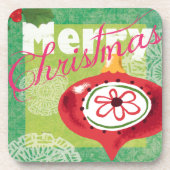 Merry Kerstrepots kijken Onderzetters (Voorkant)