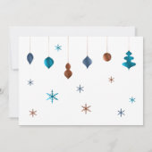 Merry Kerstrero Blauwgroen Copper Navy Decor Kaart (Achterkant)