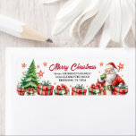Merry kerstretournering etiket<br><div class="desc">Gepersonaliseerde Merry Christmas Return Address Label Collectie: https://www.zazzle.com/collections/love_christmas_collection-119212194434211063</div>