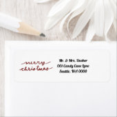 Merry kerstretournering etiket (Insitu)