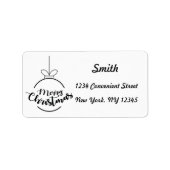 Merry kerstretournering etiket (Voorkant)