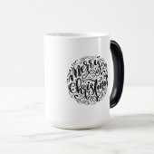 Merry-kerstretro-typografie Magische Mok (Voorkant rechts)