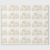 Merry-kerstretro-typografische vormgeving cadeaupapier (Vlak)