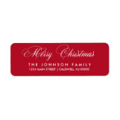 Merry kerstreturn Address Labels (Voorkant)