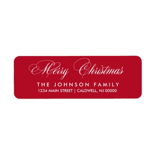 Merry kerstreturn Address Labels (Voorkant)