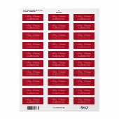 Merry kerstreturn Address Labels (Full Sheet)