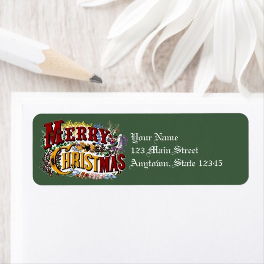 Merry kerstreturn Address Labels (Insitu)