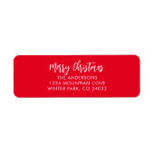 Merry kerstreturn Address Labels (Voorkant)