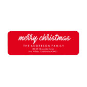 Merry kerstreturn Address Labels | Kerstmis (Voorkant)