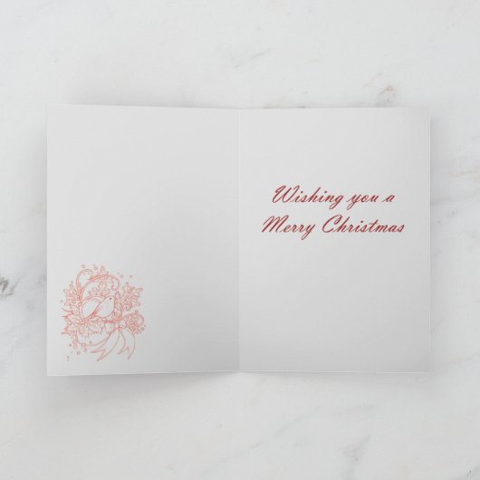 Merry KerstRobin Feestdagen Kaart (Binnen)