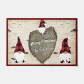 Merry Kerstrode Buffalo Pset Gnomes Doormat Deurmat (Voorkant)
