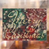 Merry-kerstrode gouden ruis raamsticker (Vel 2)