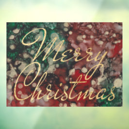 Merry-kerstrode gouden ruis raamsticker