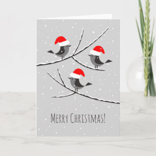 Merry Kerstrode kerstkerstkerststaartje vogels Kaart