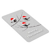 Merry Kerstrode kerstkerstkerststaartje vogels Magneet (Rechterzijde)