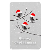 Merry Kerstrode kerstkerstkerststaartje vogels Magneet (Verticaal)
