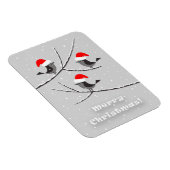 Merry Kerstrode kerstkerstkerststaartje vogels Magneet (Rechterzijde)