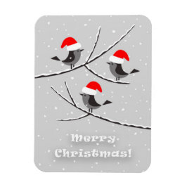 Merry Kerstrode kerstkerstkerststaartje vogels Magneet