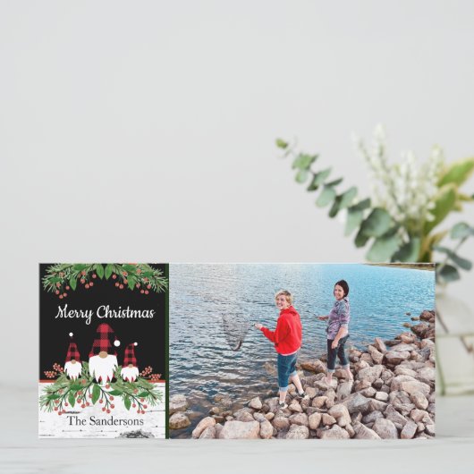 Merry kerstrode Pet Buffalo Pset Gnomen (Staand voorkant)