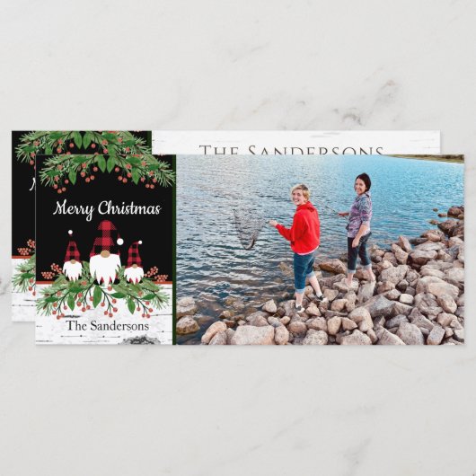 Merry kerstrode Pet Buffalo Pset Gnomen (Voorkant / Achterkant)