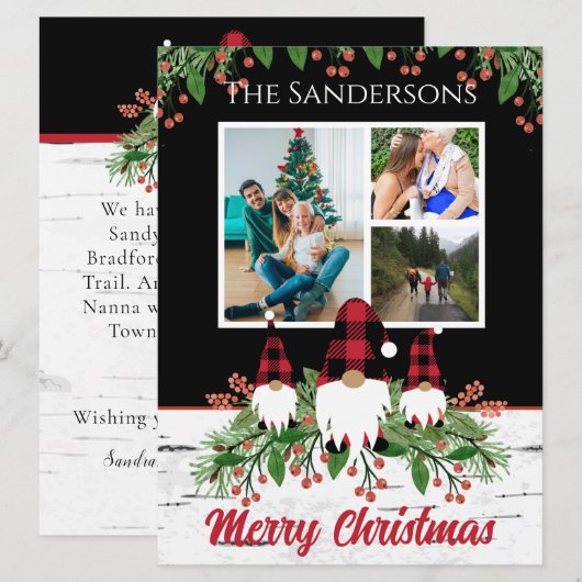 Merry kerstrode Pet Buffalo Pset Gnomen (Voorkant / Achterkant)