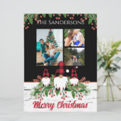 Merry kerstrode Pet Buffalo Pset Gnomen Black (Staand voorkant)