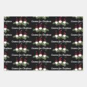 Merry kerstrode Pet Buffalo Pset Gnomen Inpakpapier Vel (Voorkant)