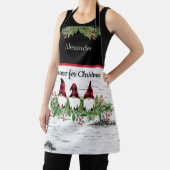 Merry kerstrode Pet Buffaloe Pset Gnomen Schort (Insitu)