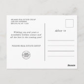 Merry Kerstrode Poinsettia Corporate Greeting Briefkaart (Achterkant)