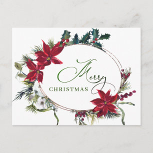 Merry Kerstrode Poinsettia Corporate Greeting Briefkaart